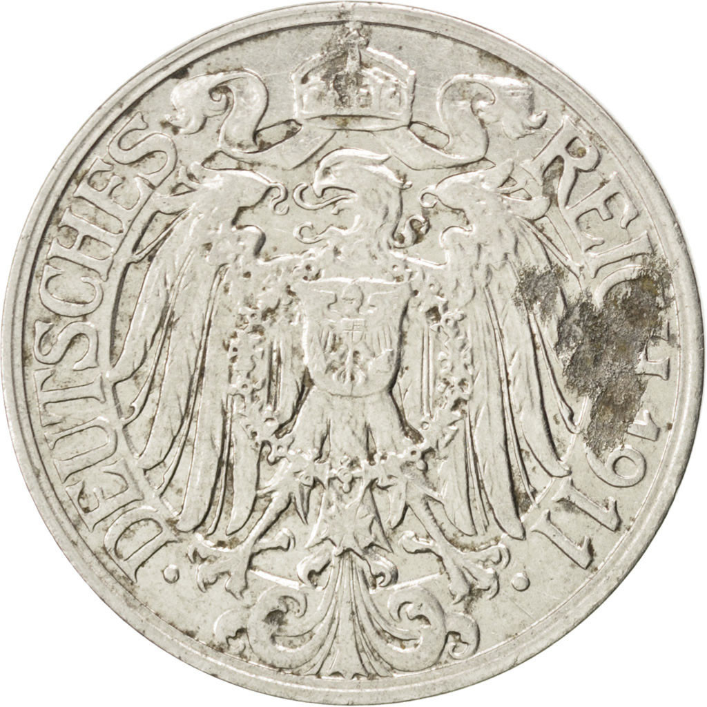 Coin, GERMANY - EMPIRE, Wilhelm II, 25 Pfennig, 1911, Berlin, , Nickel