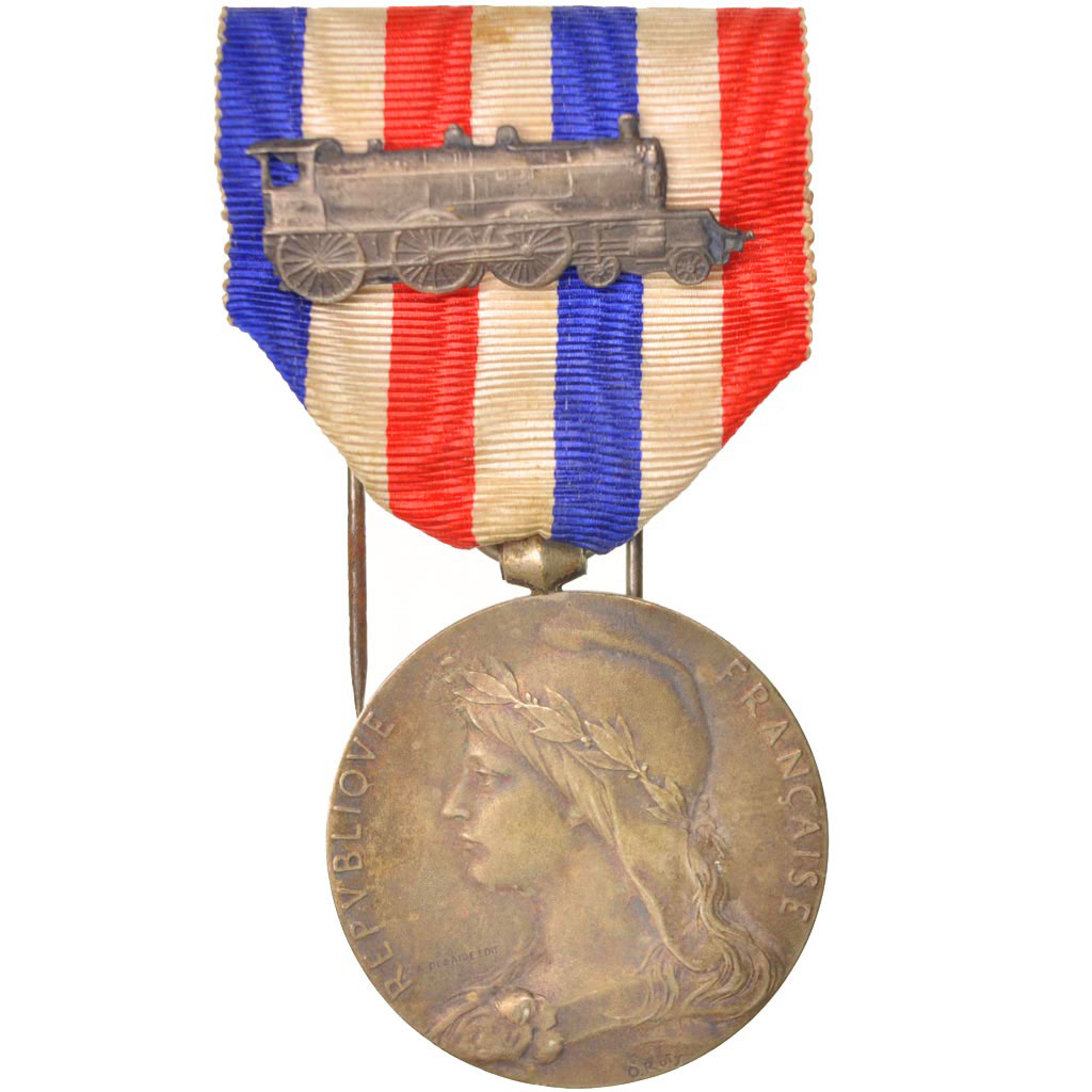 France, Médaille d'honneur des chemins de fer, Medal, 1924, Excellent Quality