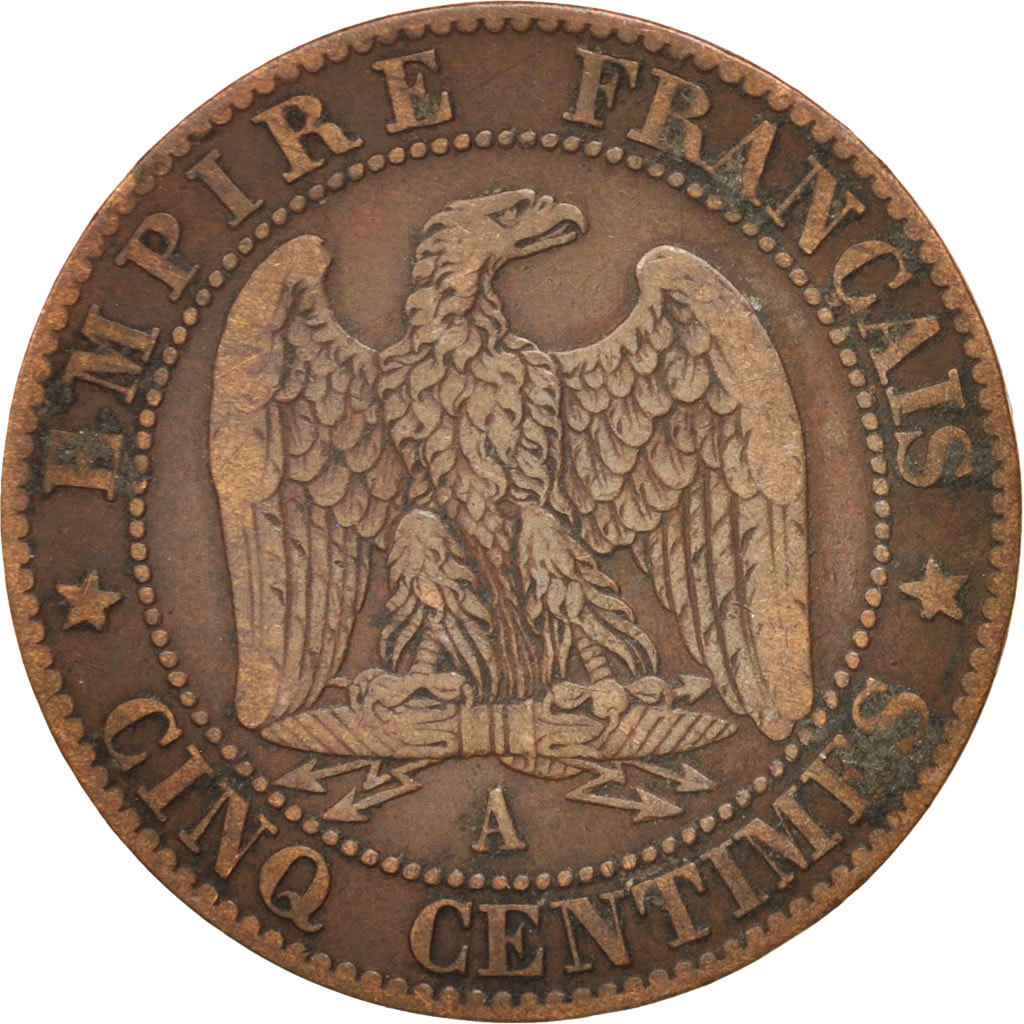 Coin, France, Napoleon III, Napoléon III, 5 Centimes, 1857, Paris, 