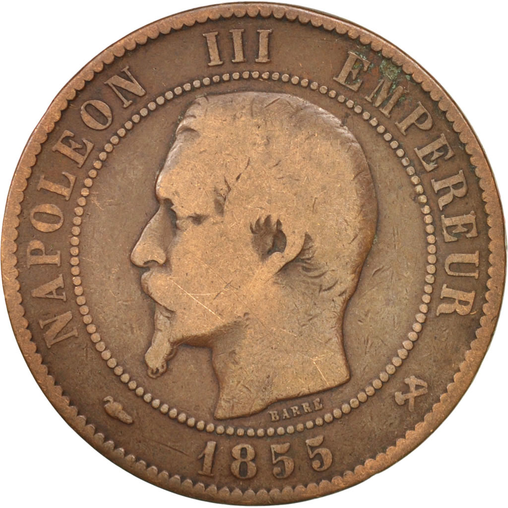 Coin, France, Napoleon III, Napoléon III, 10 Centimes, 1855, Rouen, 