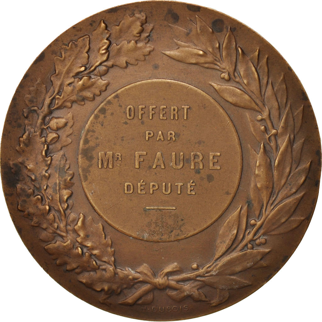 France, Medal, Offert par Mr. Faure, Député, History, XIXth Century, Dupuis.D