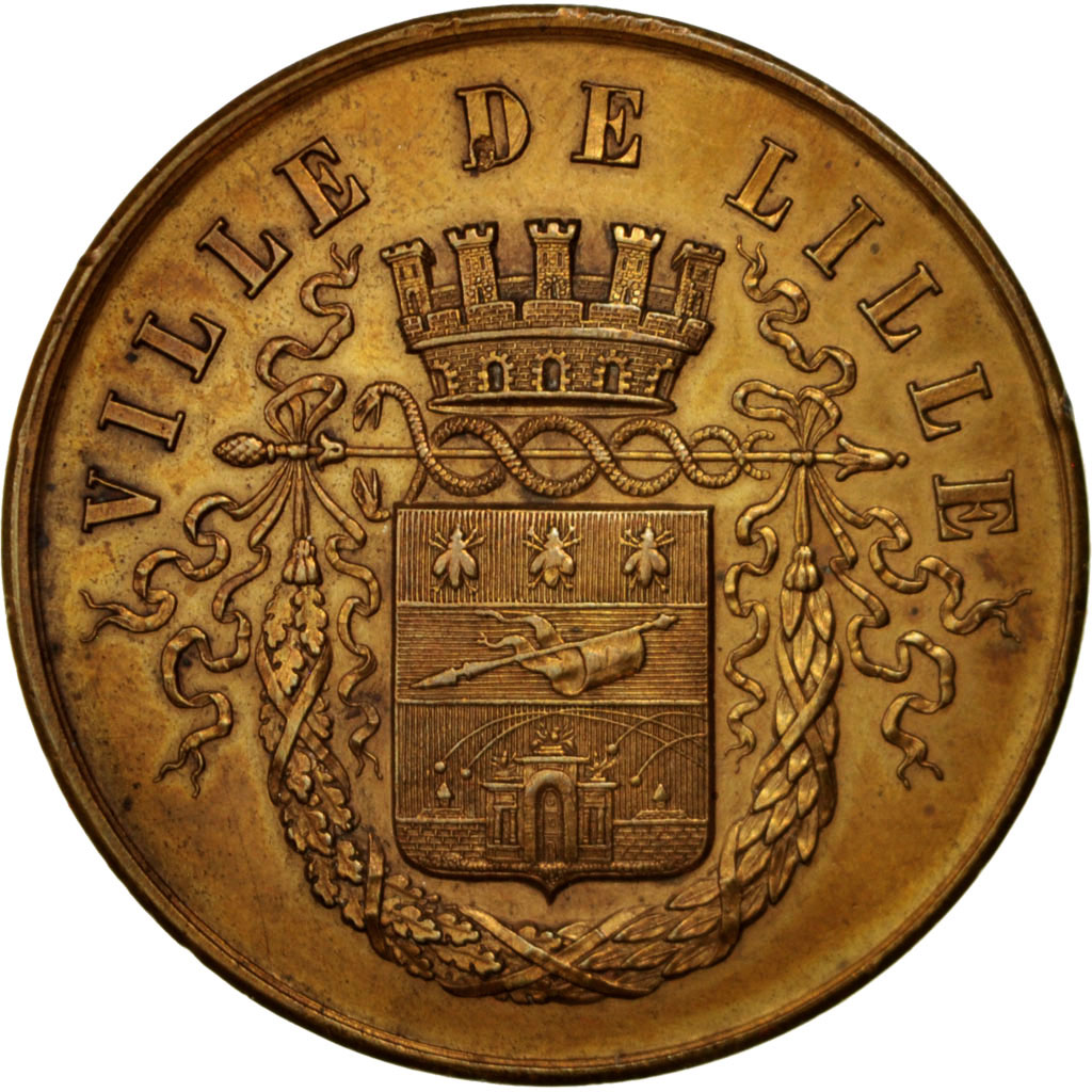 France, Medal, Ville de Lille, History, , Bronze