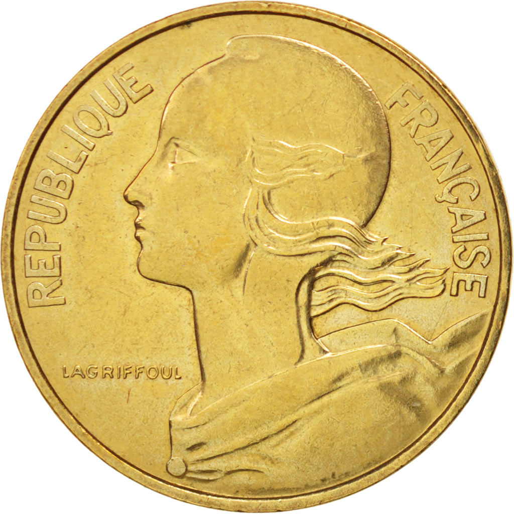 Moneda, Francia, Marianne, 10 Centimes, 1983, Paris, MBC+, Aluminio - bronce