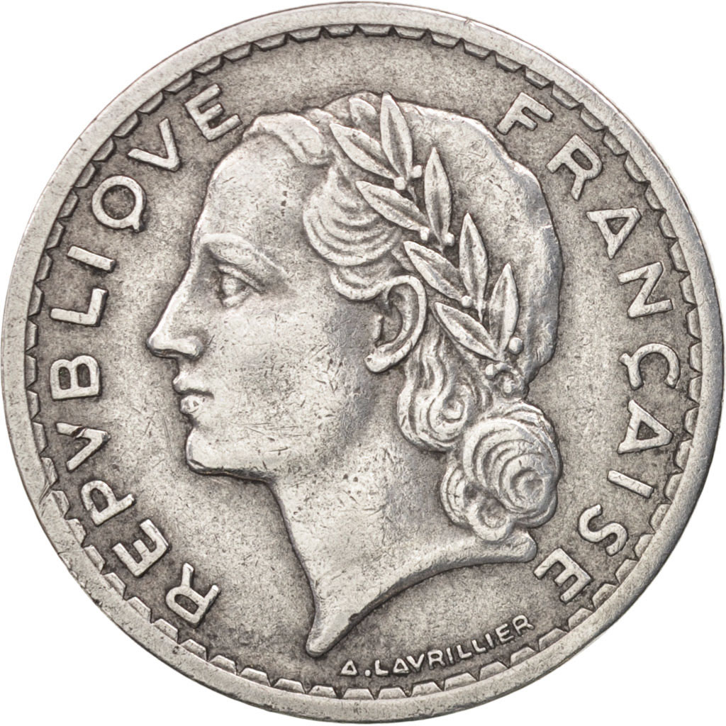 Coin, France, Lavrillier, 5 Francs, 1950, Beaumont le Roger, 