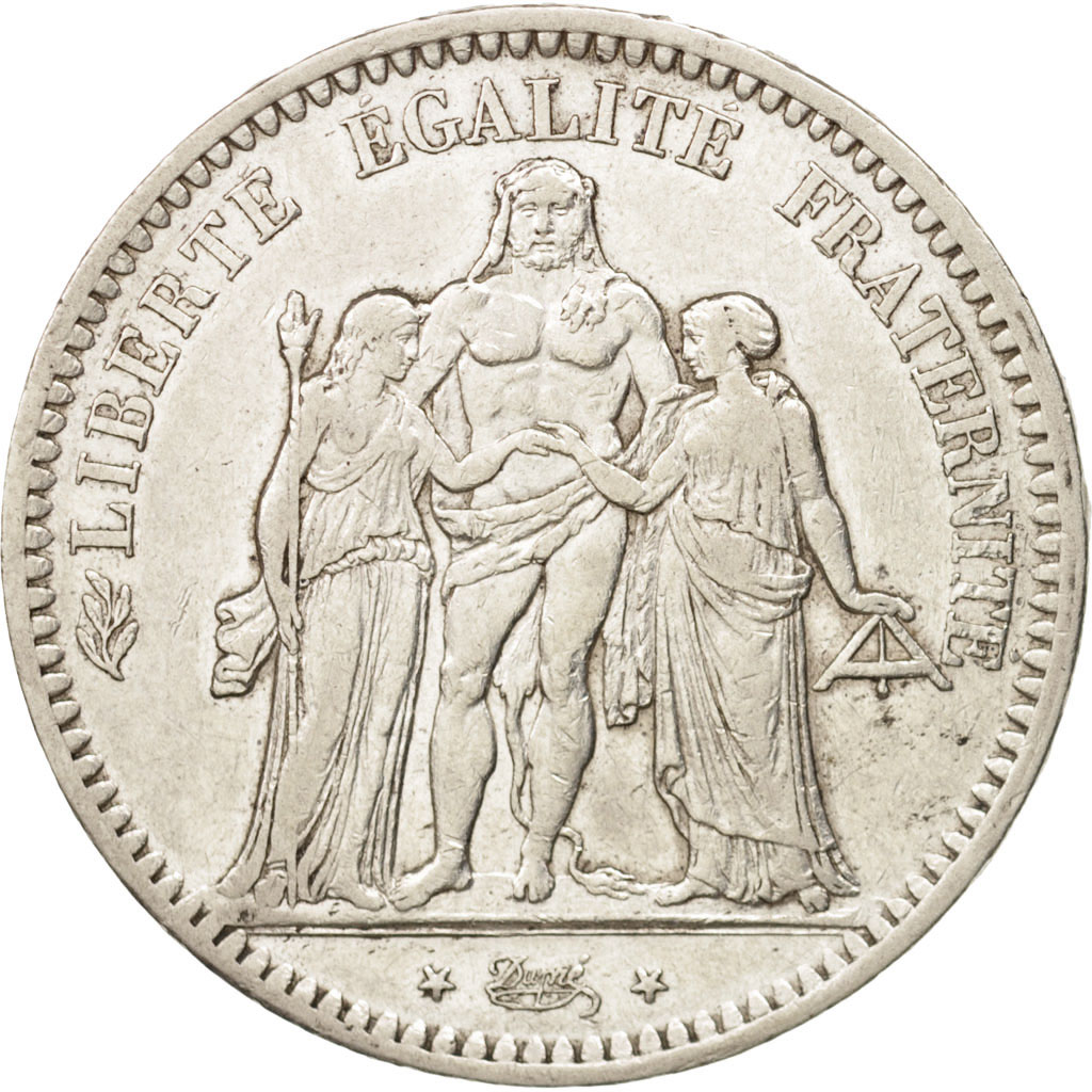 Coin, France, Hercule, 5 Francs, 1848, Bordeaux, , Silver, KM:756.4