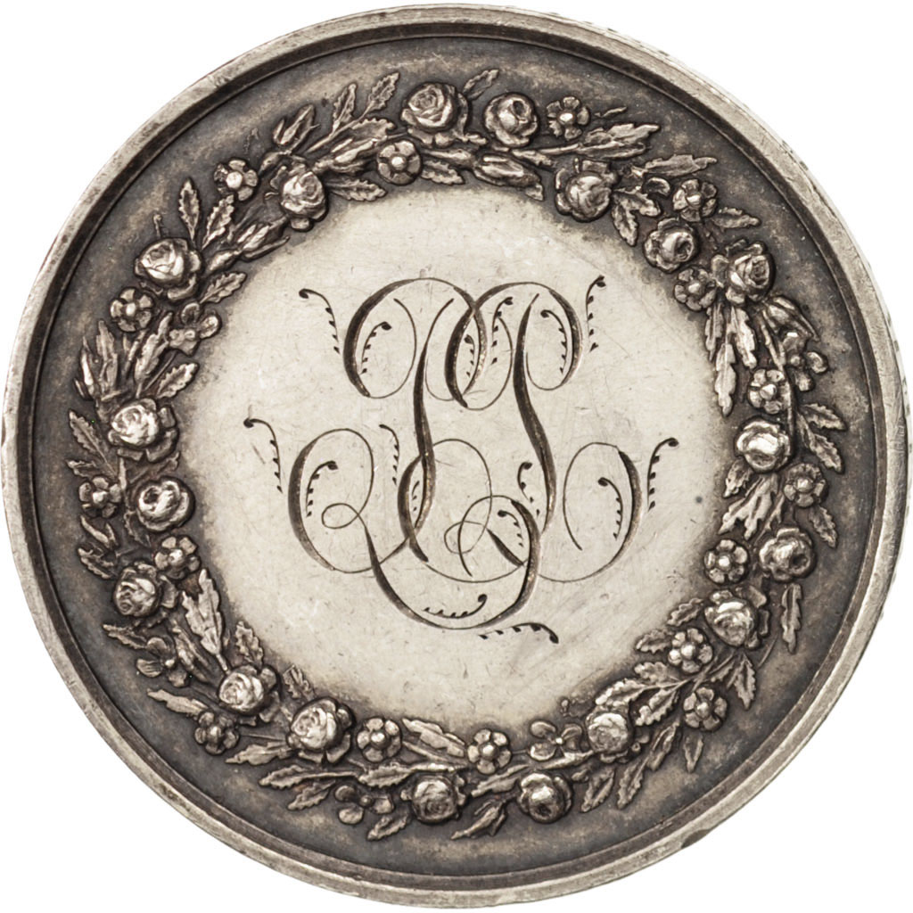 France, Medal, Wedding medal, Religions & beliefs, 1855, Petit, 