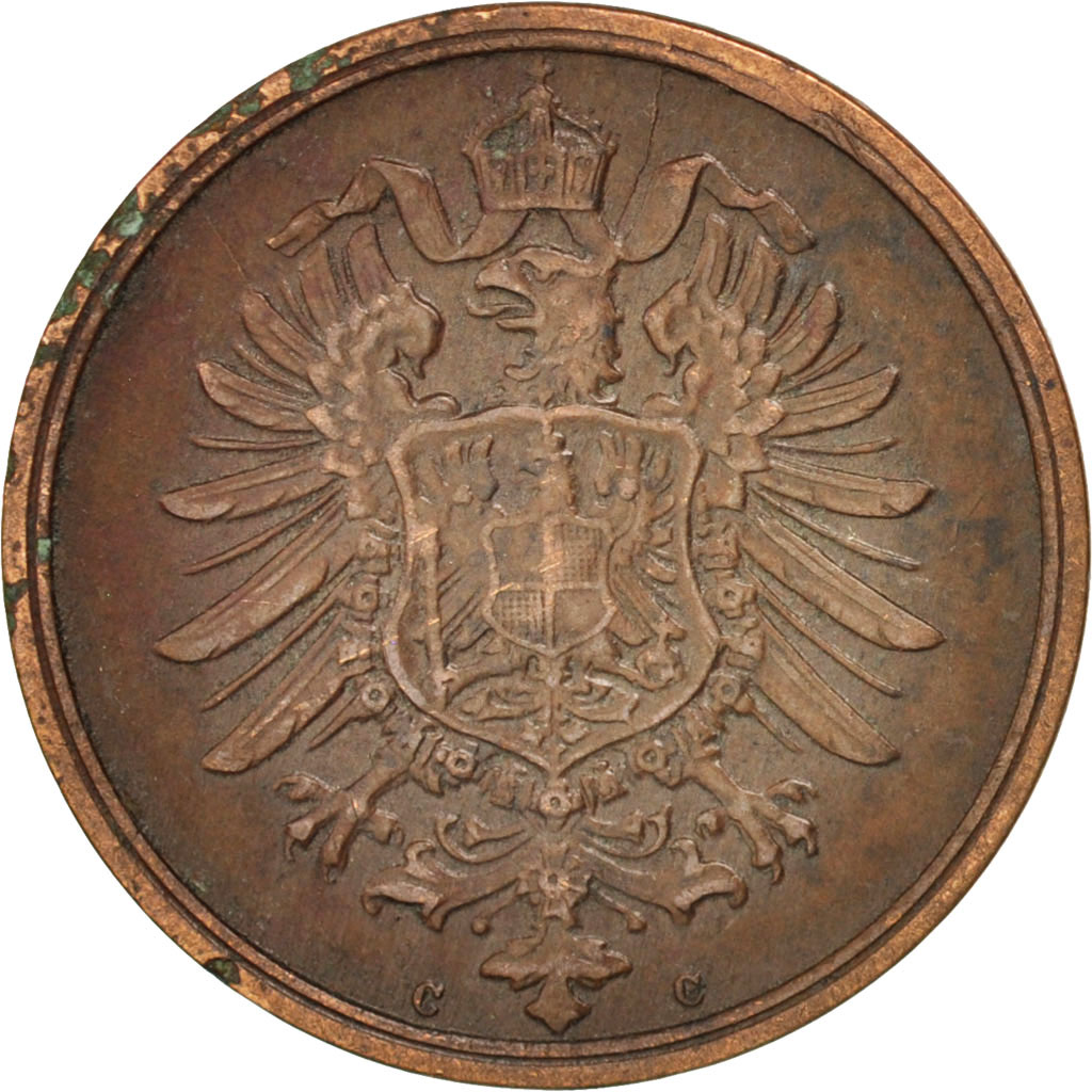 Coin, GERMANY - EMPIRE, Wilhelm I, 2 Pfennig, 1874, Frankfurt, 