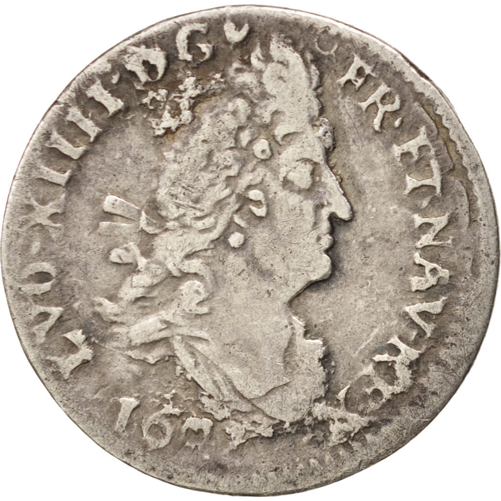 Coin, France, Louis XIV, 4 Sols aux 2 L, 4 Sols 2 Deniers, 1692, Troyes