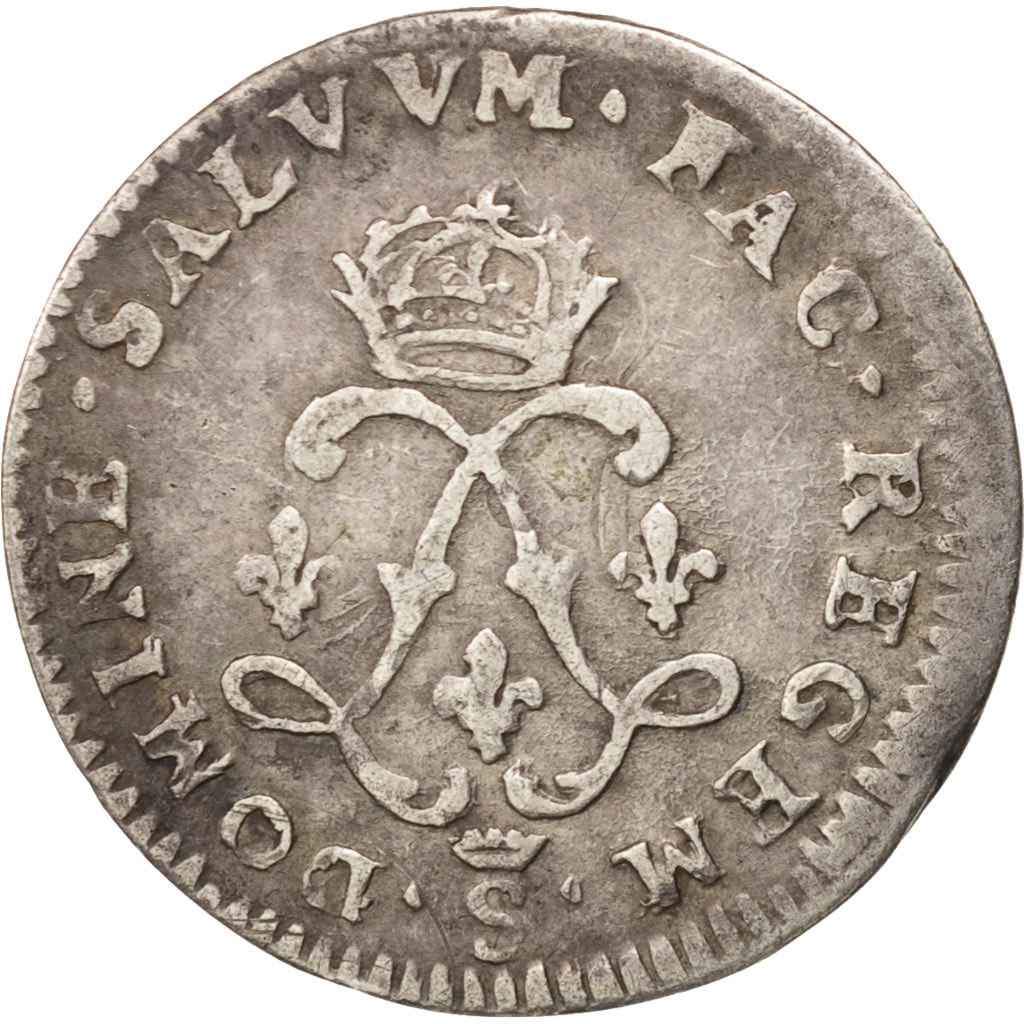 Coin, France, Louis XIV, 4 Sols aux 2 L, 4 Sols 2 Deniers, 1692, Troyes