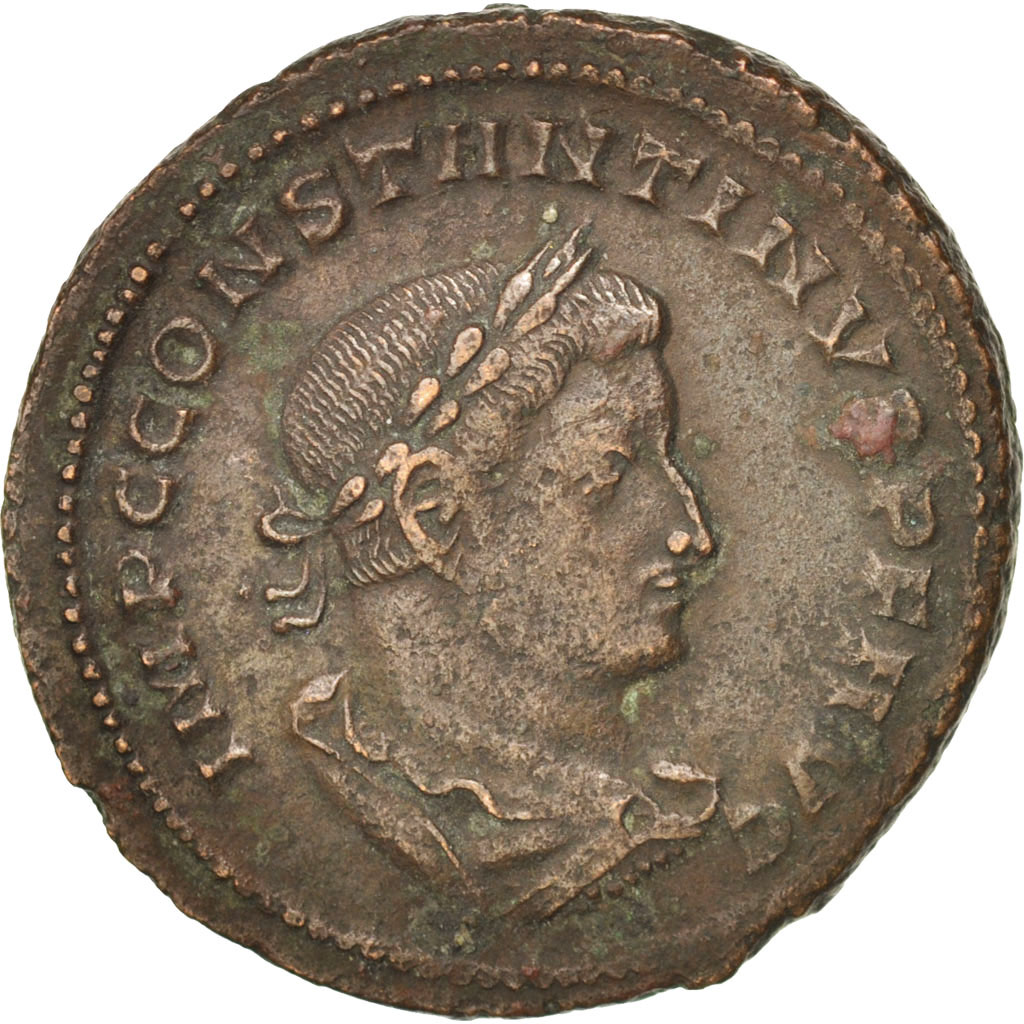 Coin, Constantine I, Follis, AD 307, Lyons, , Copper, RIC:259