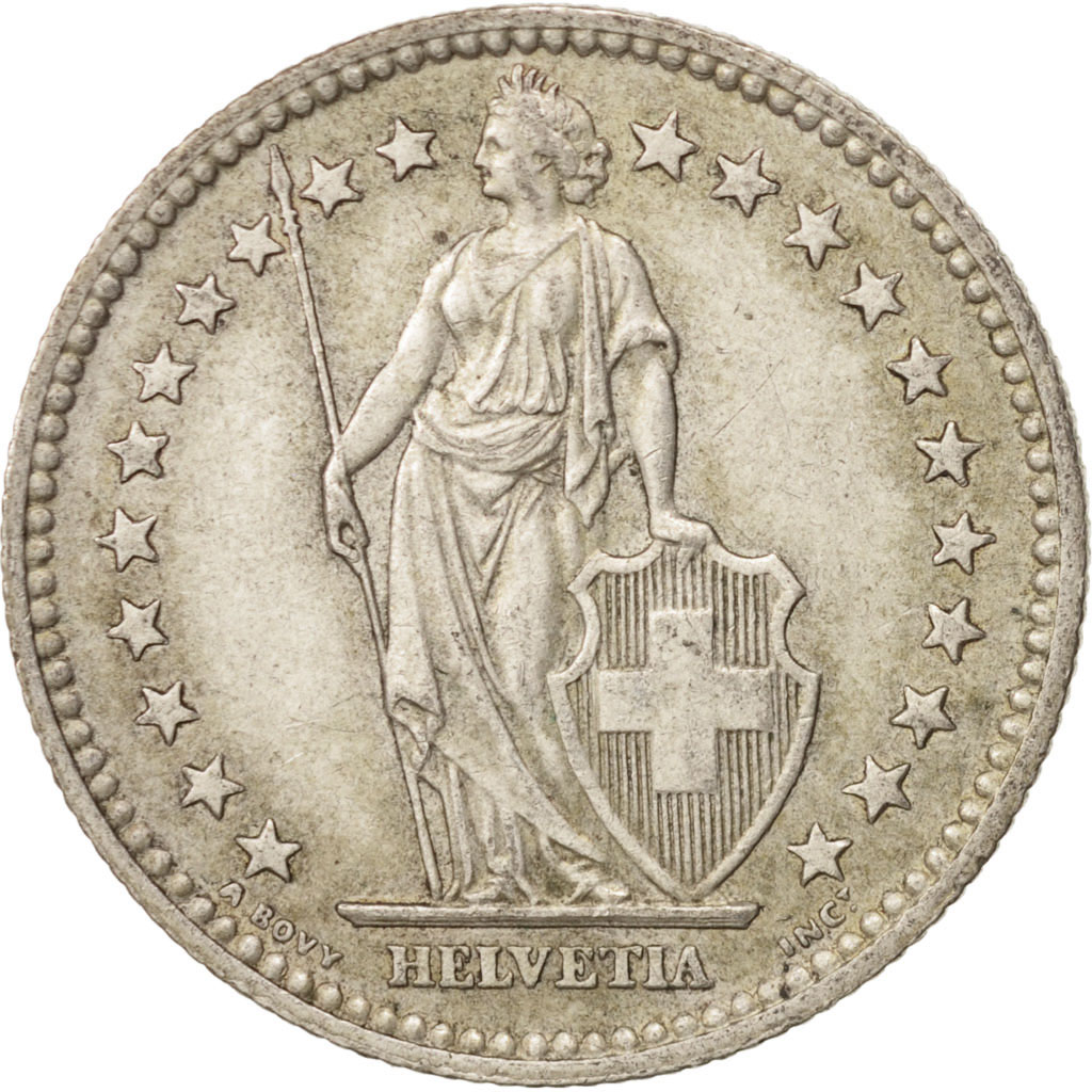 Coin, Switzerland, 2 Francs, 1957, Bern, , Silver, KM:21