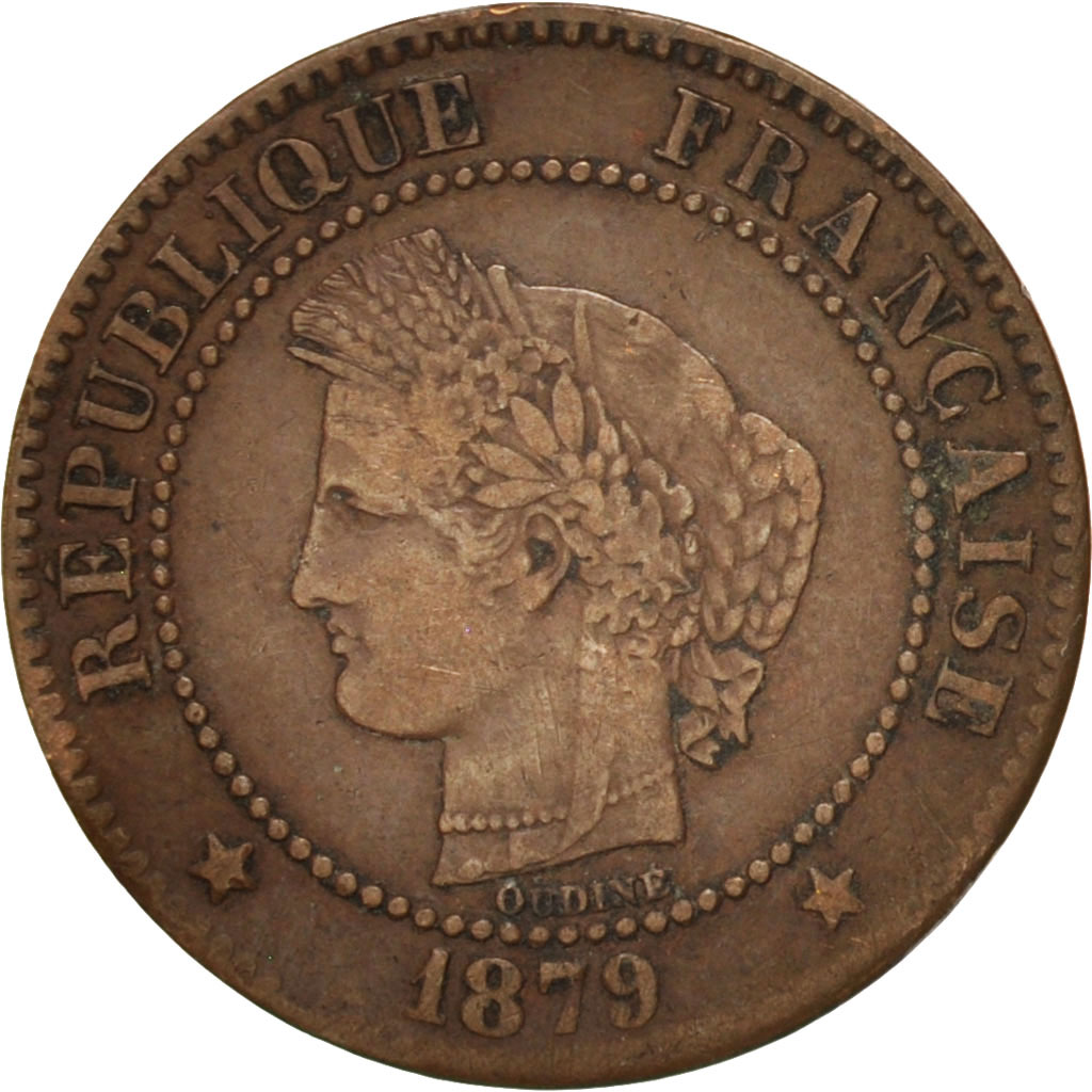 Coin, France, Cérès, 2 Centimes, 1879, Paris, , Bronze, KM:827.1