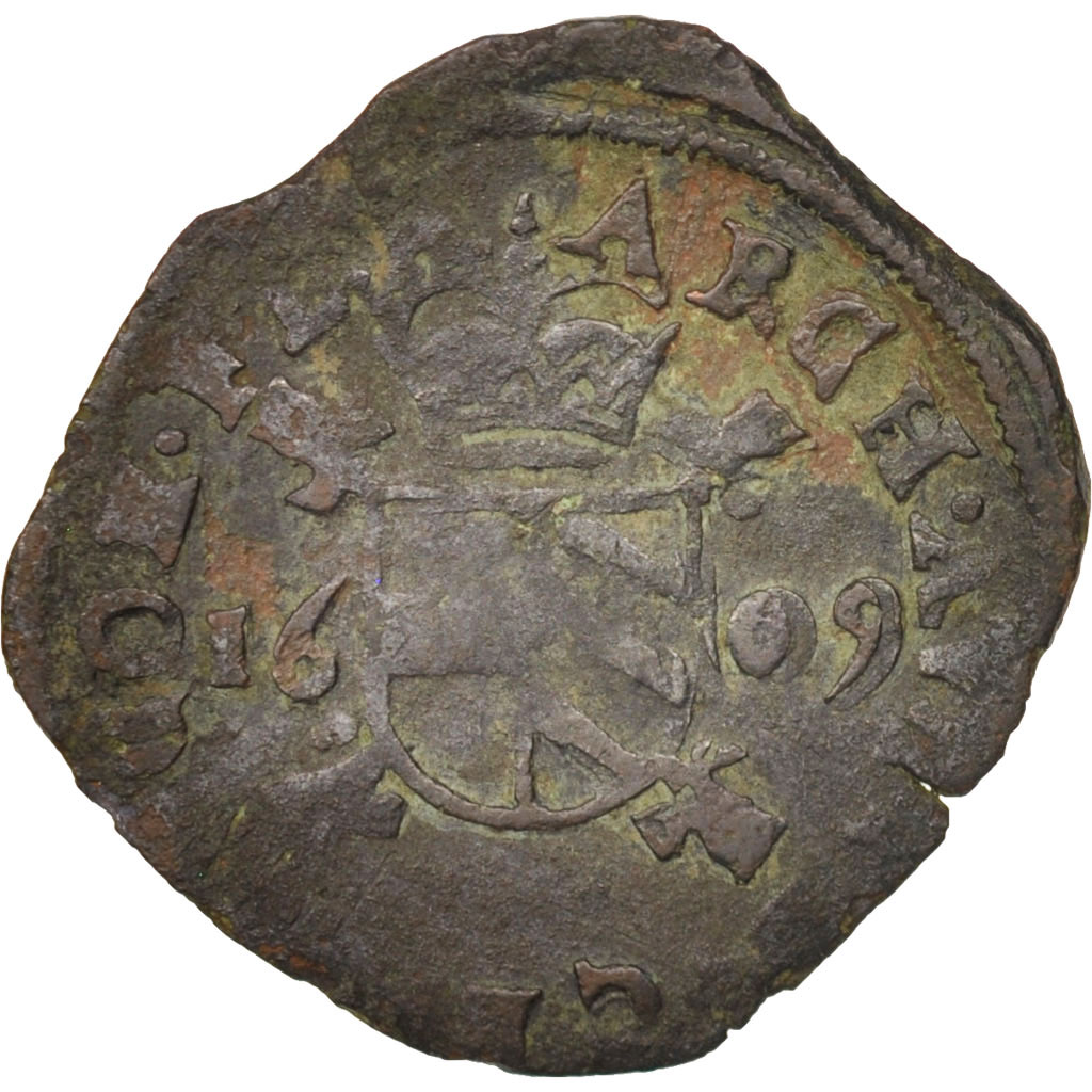 Coin, Spanish Netherlands, Flanders, 2 Denier, 8 Mites, 1609, Antwerp