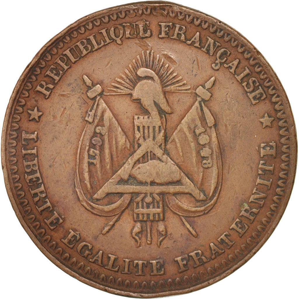 France, Token, Ville de Lille, Banquet Fraternel, 1848, , Copper