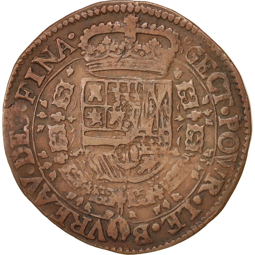 Belgium, Token, Spanish Netherlands, Charles II, Bruxelles, Bureau des Finances