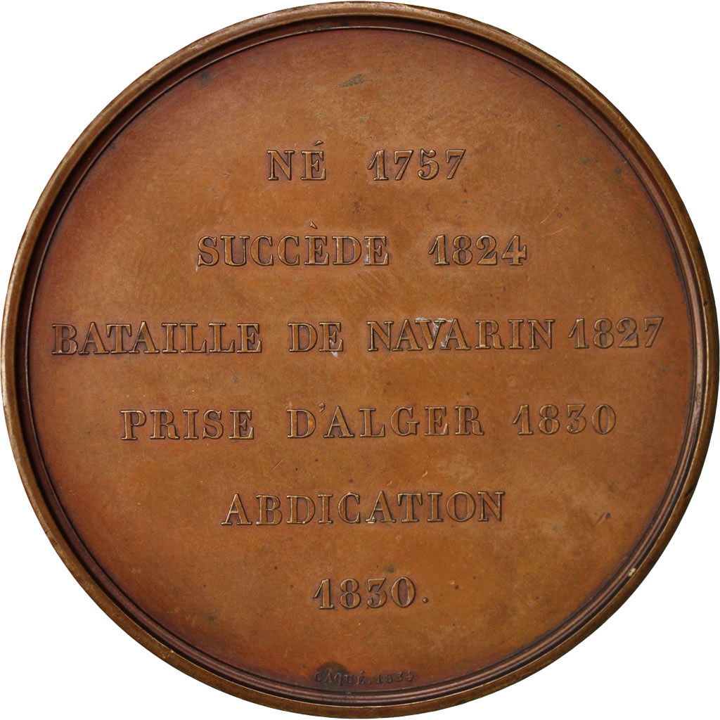 Frankrijk, Medal, Charles X, History, XIXth Century, Caqué, UNC-, Koper