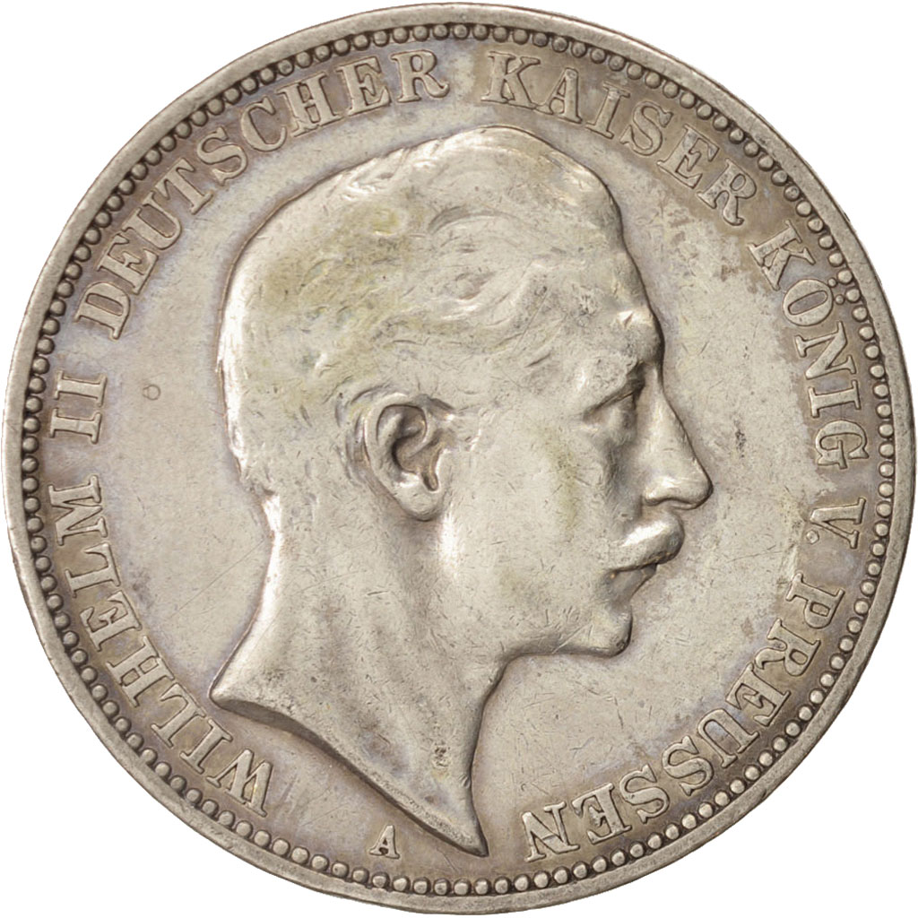Coin, German States, PRUSSIA, Wilhelm II, 3 Mark, 1910, Berlin, 