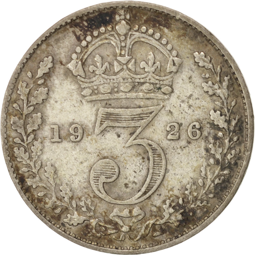 Coin, Great Britain, George V, 3 Pence, 1926, , Silver, KM:813a