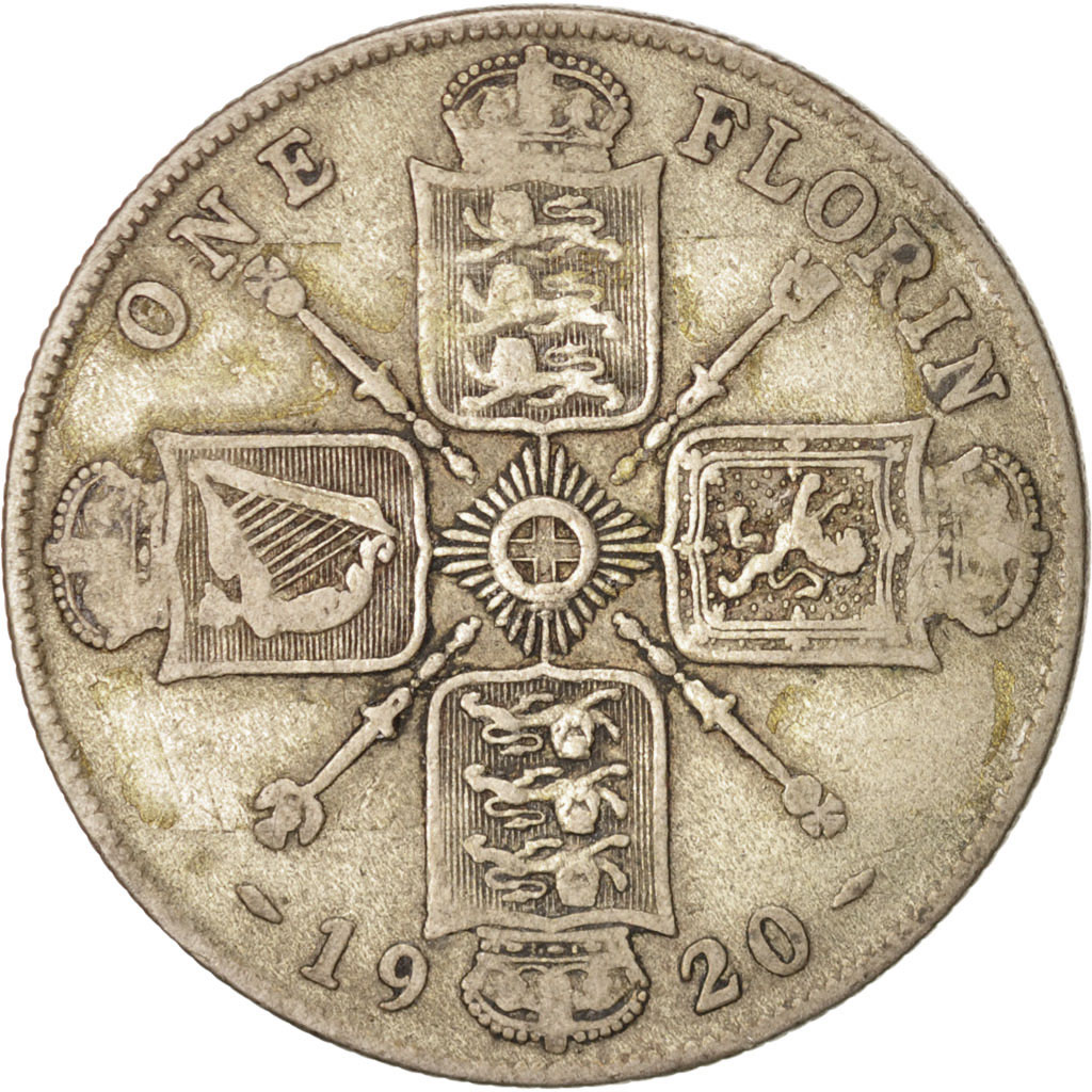 Coin, Great Britain, George V, Florin, Two Shillings, 1920, , Silver