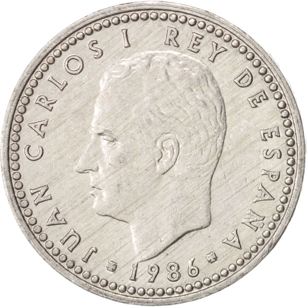 Moneda, España, Juan Carlos I, Peseta, 1986, EBC+, Aluminio, KM:821