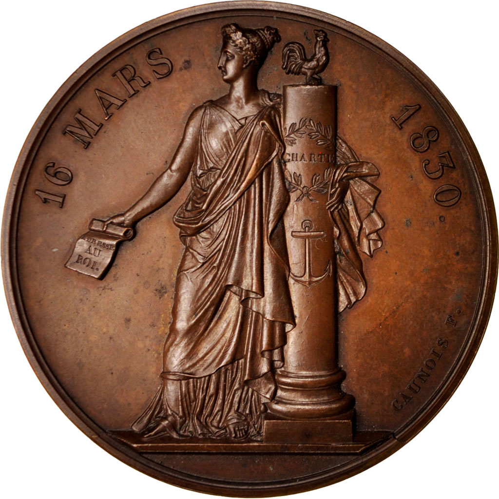 Frankrijk, Medal, Charles X, Adresse des 221, Charles X, History, 1830, PR