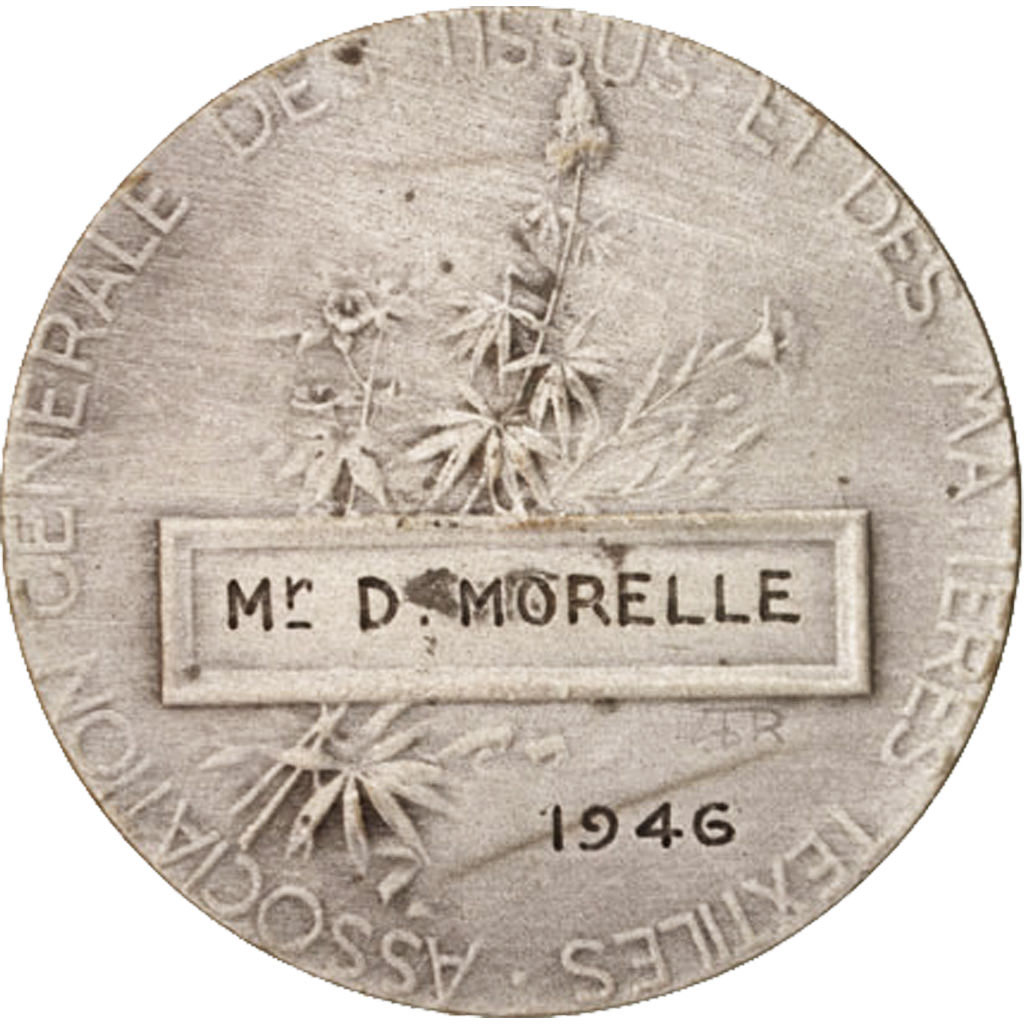 France, Medal, Association Générale des tissus et des matières textiles