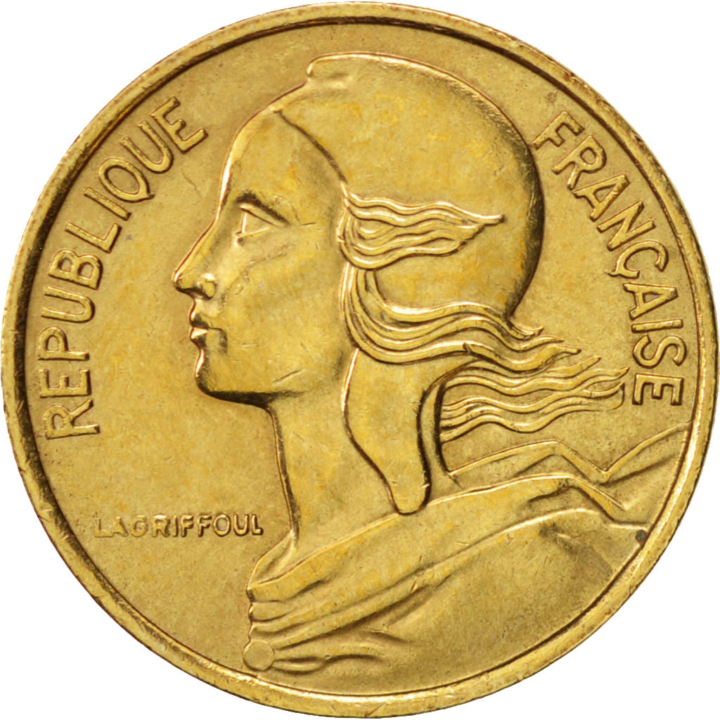 Moneda, Francia, Marianne, 5 Centimes, 1990, Paris, MBC+, Aluminio - bronce