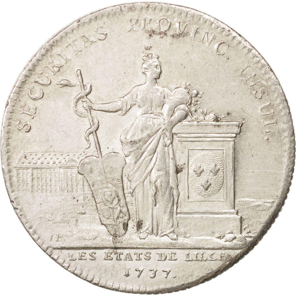 France, Token, Royal, États de Lille, Louis XV, 1737, Duvivier, 
