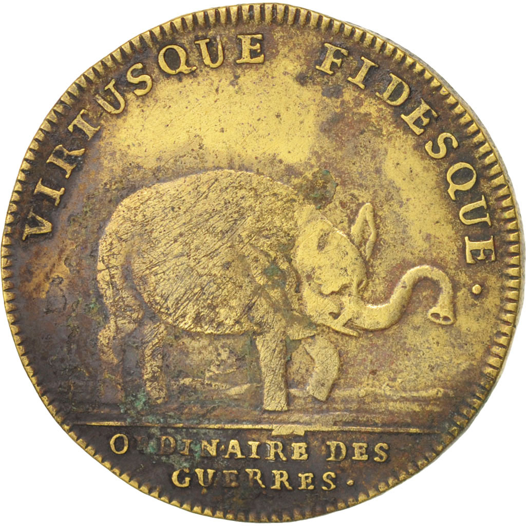 France, Token, Royal, Ordinaire des Guerres, Louis XIV, 1702, , Brass