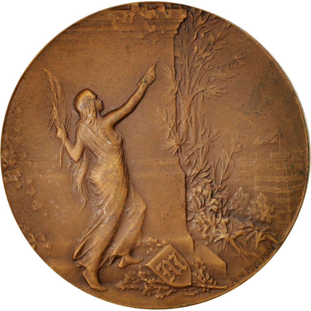 France, Medal, Le Matin, Business & industry, Riberon, , Copper