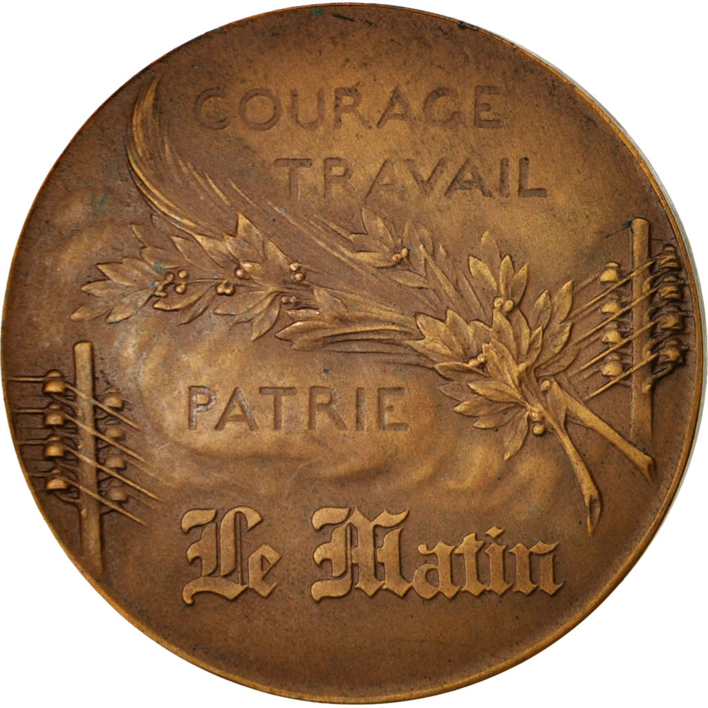 France, Medal, Le Matin, Business & industry, Riberon, , Copper