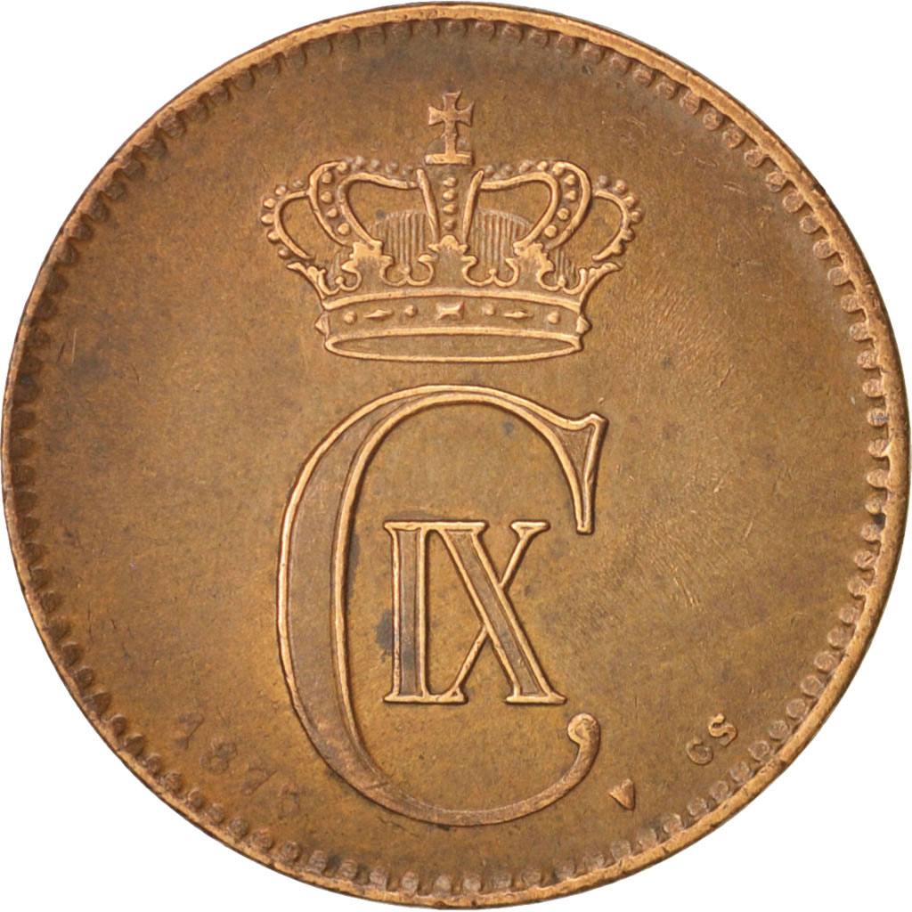 Coin, Denmark, Christian IX, 2 Öre, 1875, Copenhagen, , Bronze