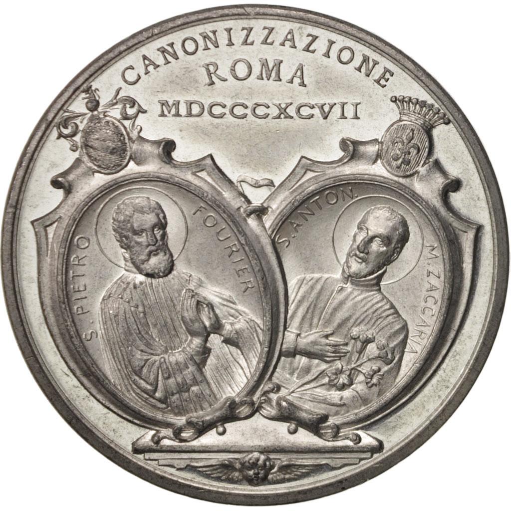 Vatican, Medal, Leo XIII, Cannonisation St Peter Fourier and St Antony Zaccaria