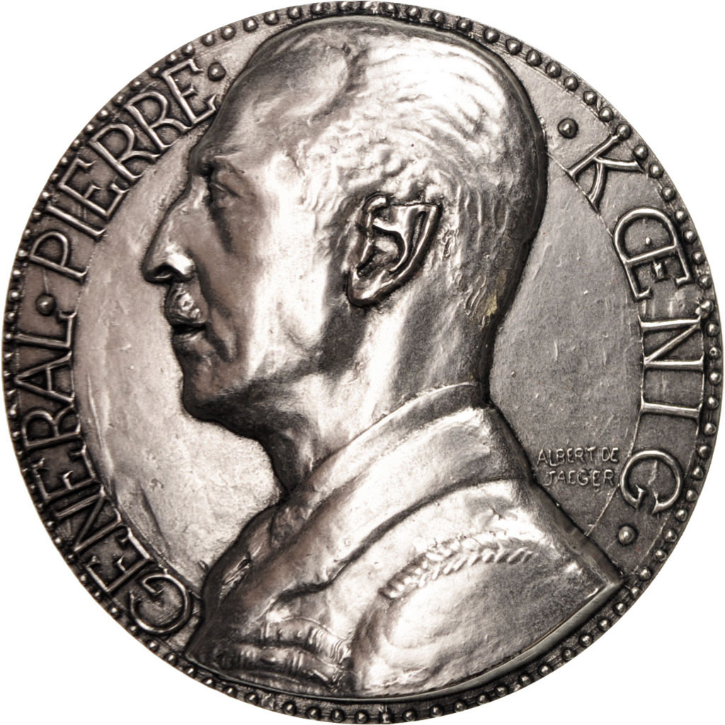 France, Medal, Général Pierre Koenig, History, , Silvered bronze