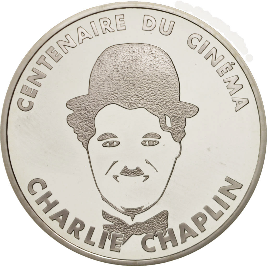 France, 100 Francs, Charlie Chaplin, 1995, Paris, , Silver, KM:1076
