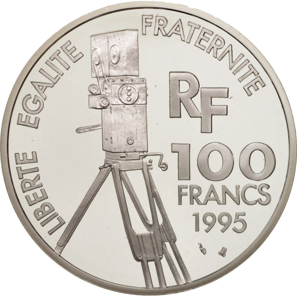 France, 100 Francs, Charlie Chaplin, 1995, Paris, , Silver, KM:1076