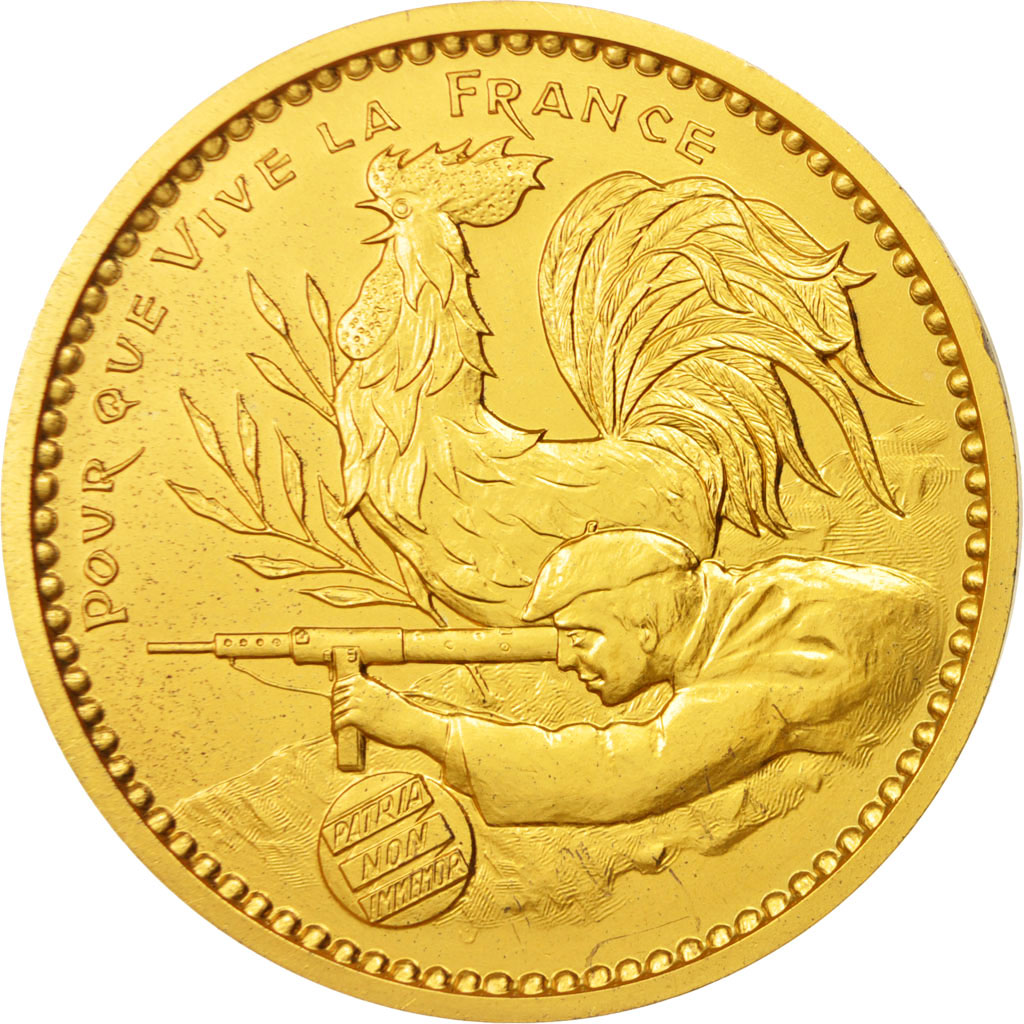 France, Medal, Résistance française, Jean Moulin, History, 1985, Mauviel