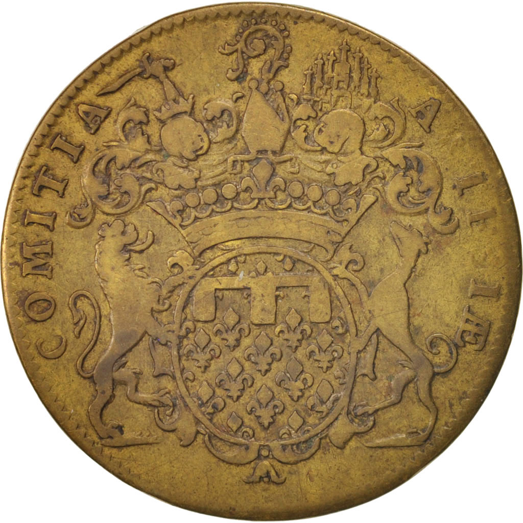 France, Token, Royal, États d'Artois, , Copper