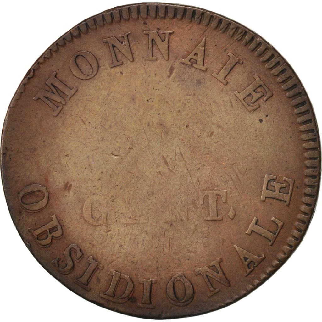 Coin, FRENCH STATES, ANTWERP, 10 Centimes, 1814, Anvers, VF, Bronze