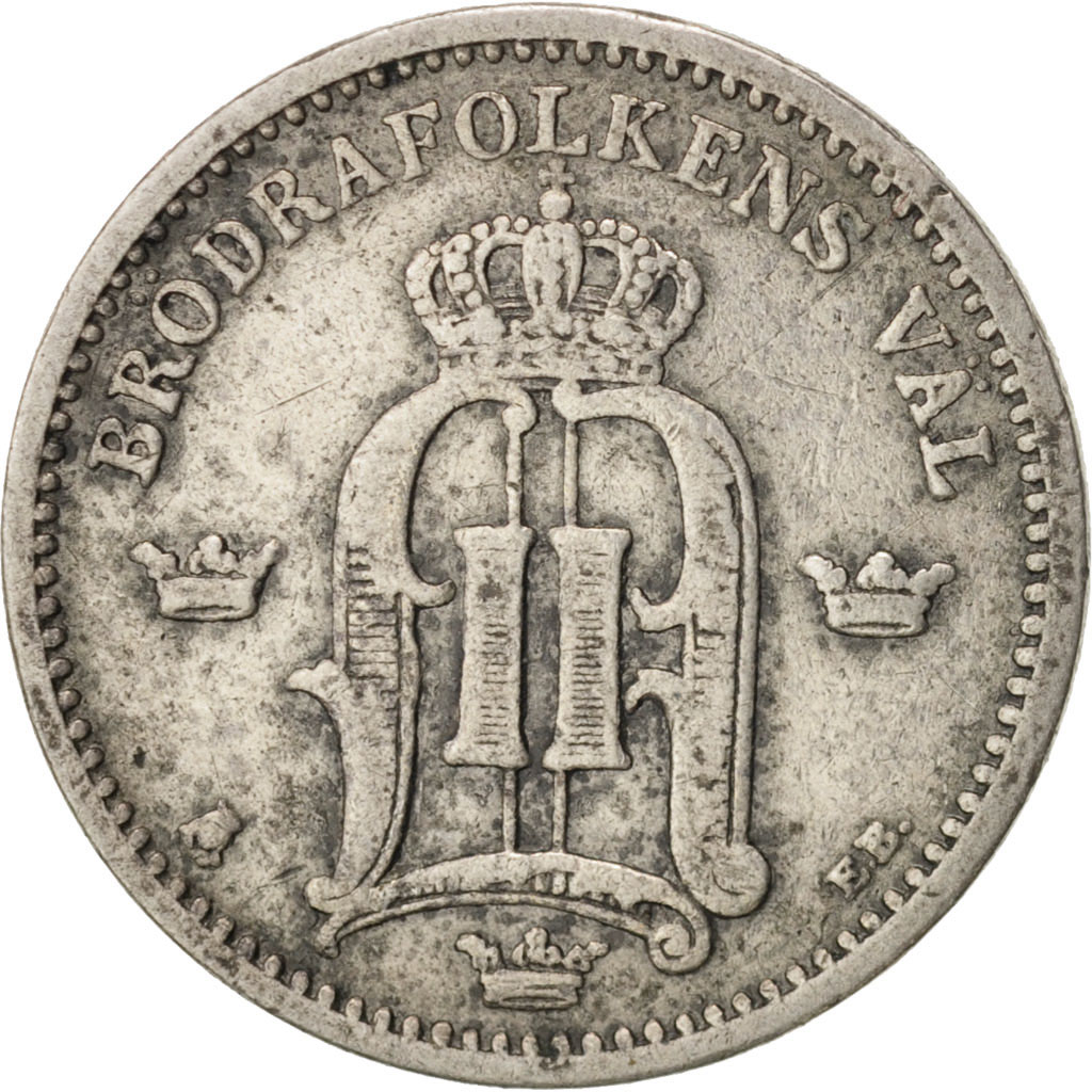 Coin, Sweden, Oscar II, 25 Öre, 1902, , Silver, KM:739
