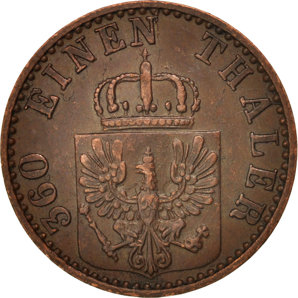 Coin, German States, PRUSSIA, Wilhelm I, Pfennig, 1867, Cleves, 