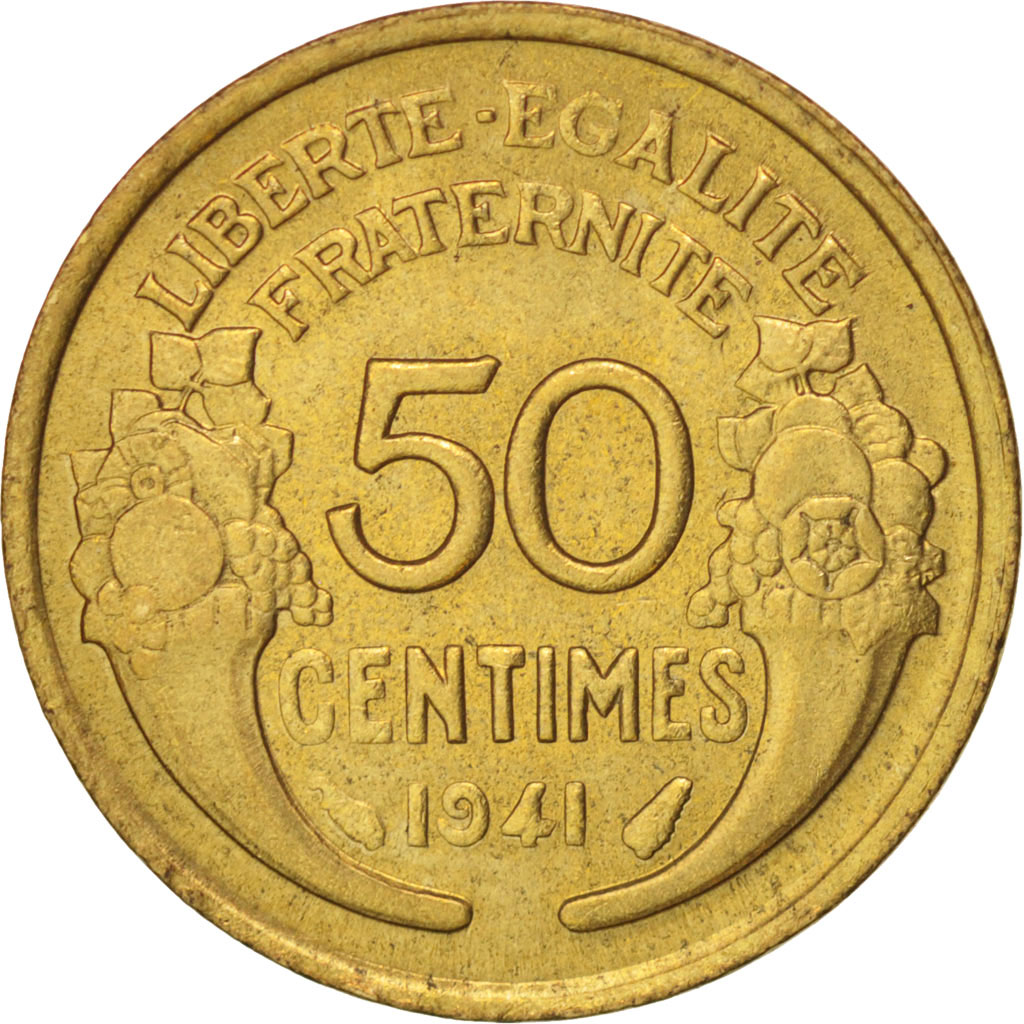 Coin, France, Morlon, 50 Centimes, 1941, , Aluminum-Bronze, KM:894.1