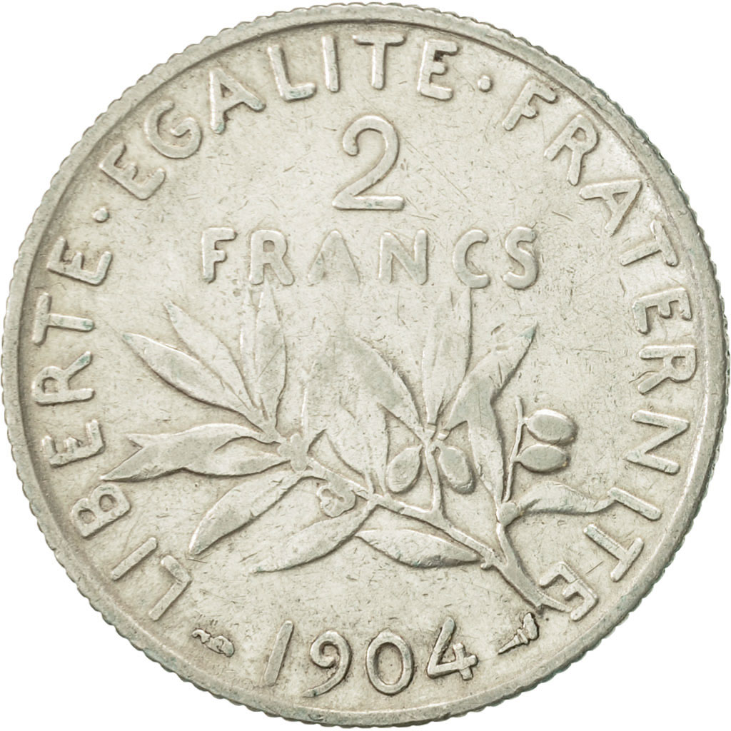 Coin, France, Semeuse, 2 Francs, 1904, Paris, , Silver, KM:845.1
