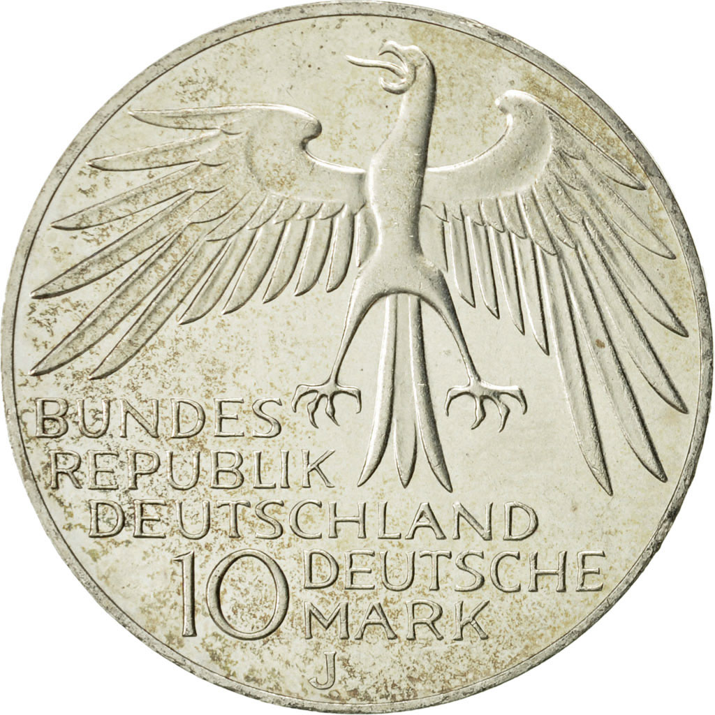Coin, GERMANY - FEDERAL REPUBLIC, 10 Mark, 1972, Hambourg, , Silver
