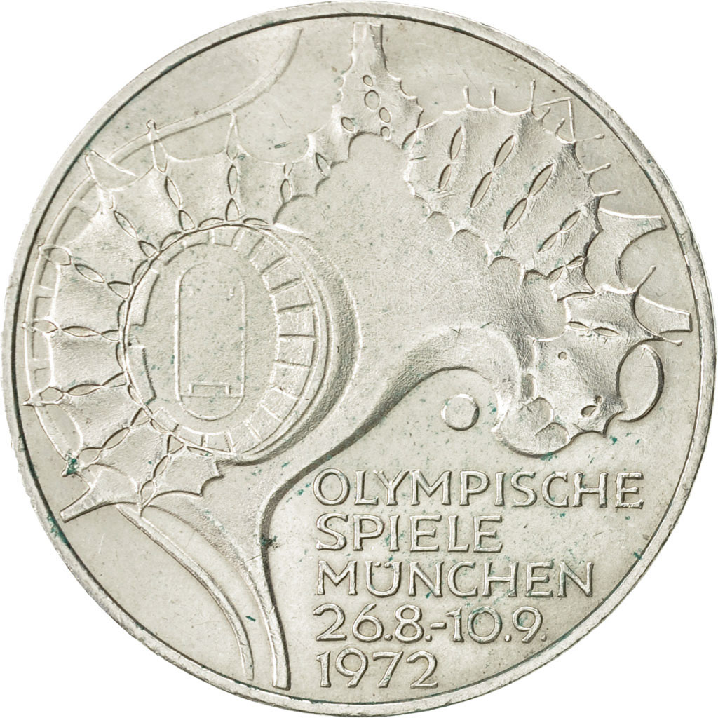 Coin, GERMANY - FEDERAL REPUBLIC, 10 Mark, 1972, Karlsruhe, , Silver