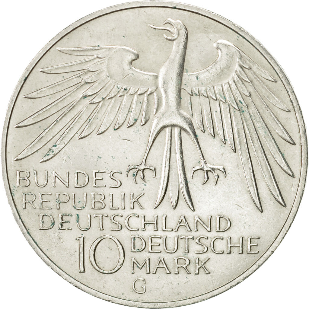 Coin, GERMANY - FEDERAL REPUBLIC, 10 Mark, 1972, Karlsruhe, , Silver