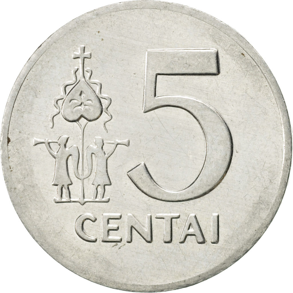 Moneda, Lituania, 5 Centai, 1991, EBC, Aluminio, KM:87