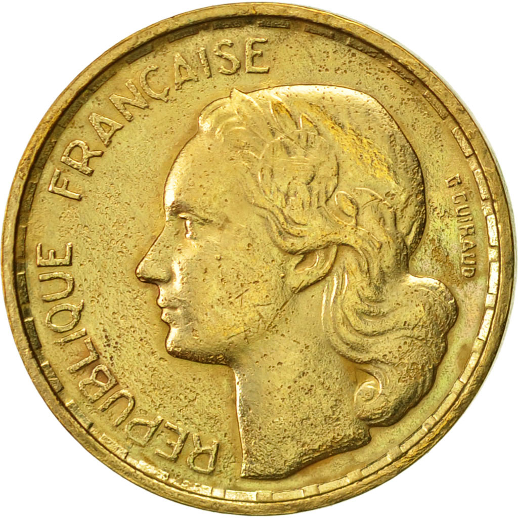 Coin, France, Guiraud, 10 Francs, 1954, Paris, , Aluminum-Bronze