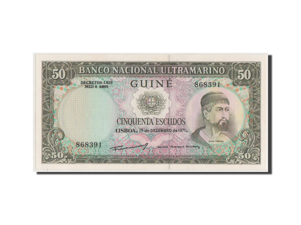 Banknote, Portuguese Guinea, 50 Escudos, 1971, UNC(65-70)
