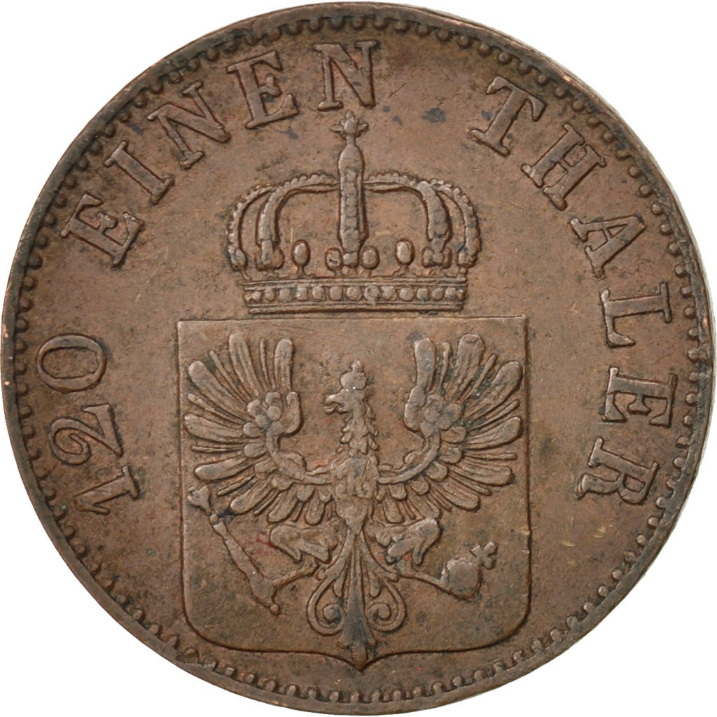 Coin, German States, PRUSSIA, Wilhelm I, 3 Pfennig, 1861, Berlin, 